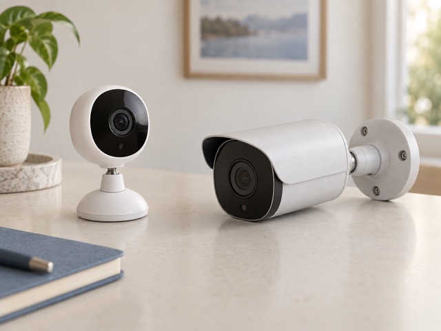 Generic cameras showing a compact adjustable base and a larger screw-mounted body.