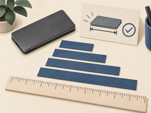 Abstract paper strips of different lengths beside a closed enclosure