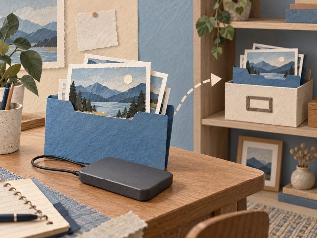 Two separate places for a collection of files